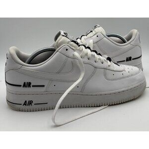 Nike Air Force 1 Low White Black Men US 11 Leather Sneakers CI1379-100